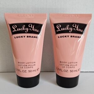 2 Lucky Brand Lucky You Body Lotion 1.7 Oz Travel Size